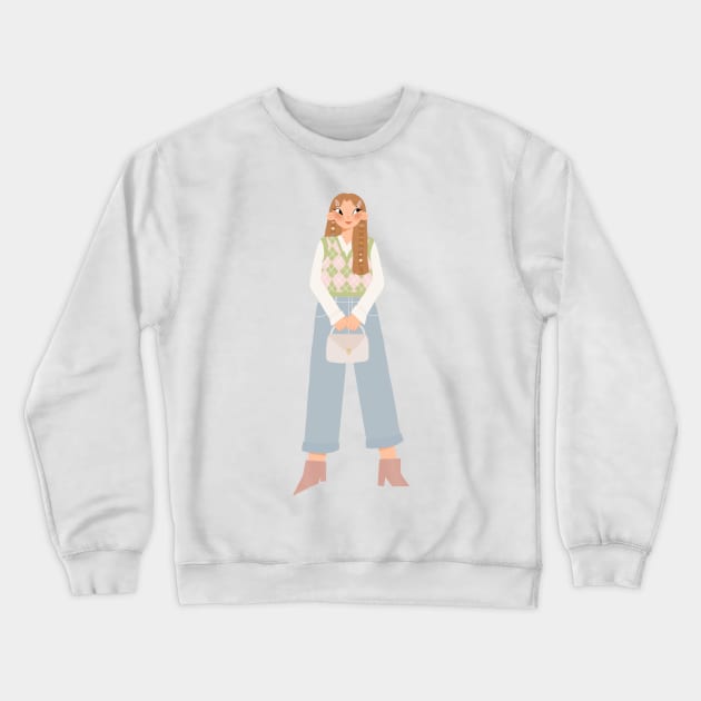 Soft girl Crewneck Sweatshirt by Mangayubecik